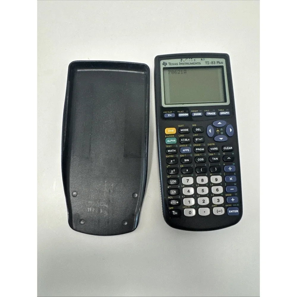Texas Instruments Ti 83 Plus Graphing Calculator‎ w/ Cover & Booklet Tested